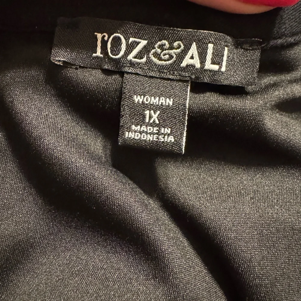 Roz & Ali Sleeveless SPRING/SUMMER Black Maxi Dress  1X     #CL - Picture 9 of 11